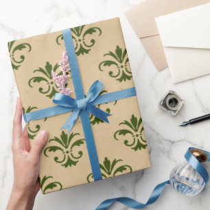 Schönes grünes vintage Weihnachten Geschenkpapier
