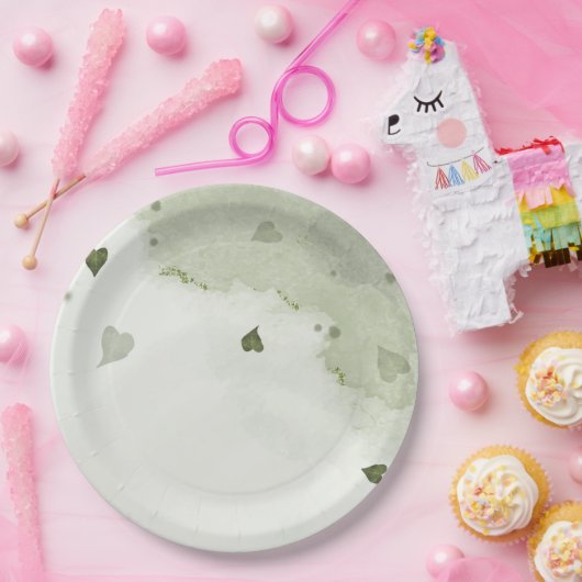 schönes grünes Wasser Pappteller (Party)