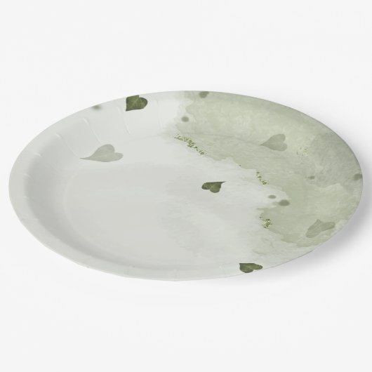 schönes grünes Wasser Pappteller (Schrägansicht)