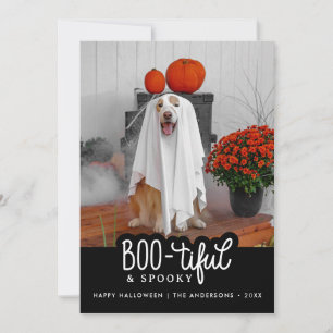 Schönes & Gruseliges Frohes Halloween-Foto Karte