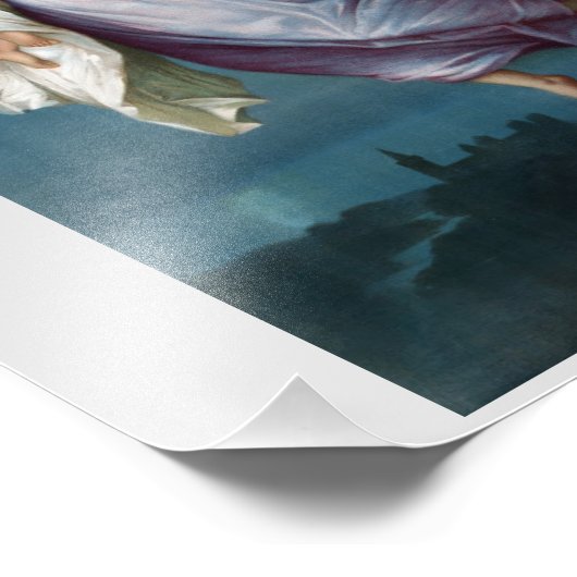 Schönes Guardian Angel Malerei Fotodruck (Ecke)