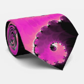 Schönes, gürtelrosa spiralrosa Fraktal-Kunstmuster Krawatte (Gerollt)
