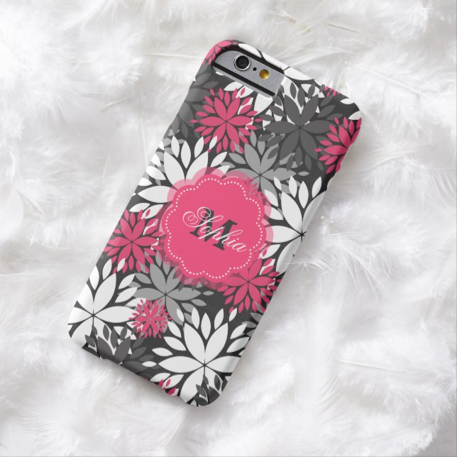 Schönes, gürtnisch angesagtes Monogramm-Blumenmust Case-Mate iPhone Hülle (Beispiel)
