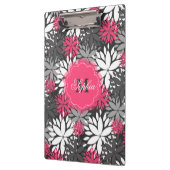 Schönes, gürtnisch angesagtes Monogramm-Blumenmust Klemmbrett (Links)