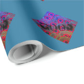 Schönes, GUTES BLAU LILA MANDALA Geschenkpapier (Rolleneckpunkt)