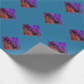 Schönes, GUTES BLAU LILA MANDALA Geschenkpapier (Ecke)