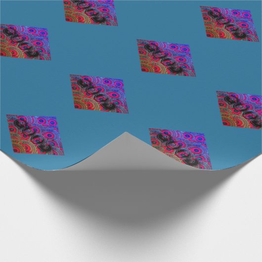 Schönes, GUTES BLAU LILA MANDALA Geschenkpapier (Ecke)