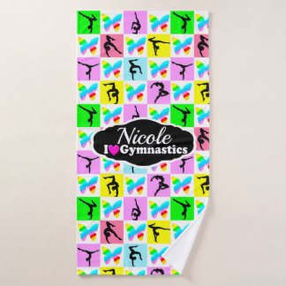 SCHÖNES GYMNASTICS-BUTTERFLY-DESIGN BADEHANDTUCH