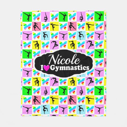 SCHÖNES GYMNASTICS-BUTTERFLY-DESIGN FLEECEDECKE (Vorderseite)