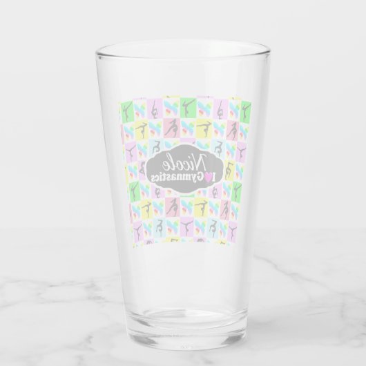 SCHÖNES GYMNASTICS-BUTTERFLY-DESIGN GLAS (Rückseite)