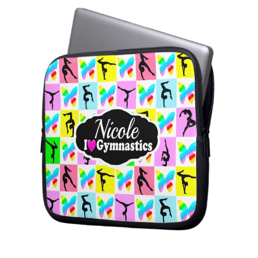 SCHÖNES GYMNASTICS-BUTTERFLY-DESIGN LAPTOPSCHUTZHÜLLE (Vorderseite Links)