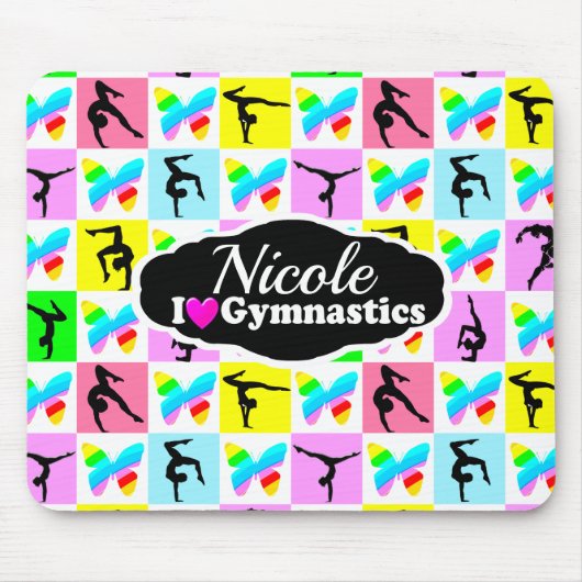 SCHÖNES GYMNASTICS-BUTTERFLY-DESIGN MOUSEPAD (Vorne)