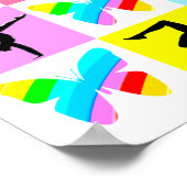 SCHÖNES GYMNASTICS-BUTTERFLY-DESIGN POSTER (Ecke)