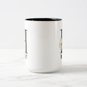 Schönes H-Monogramm Initiale Zweifarbige Tasse (Mittel)