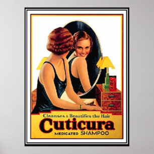 Schönes Haar Shampoo Vintage Poster