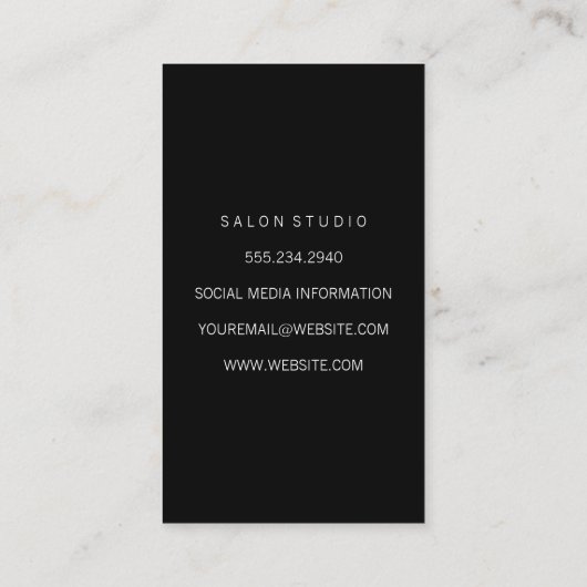 Schönes Haar Visitenkarte (Rückseite)