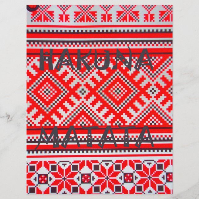 Schönes Hakuna Matata Grafik Text Art Design (Vorderseite)