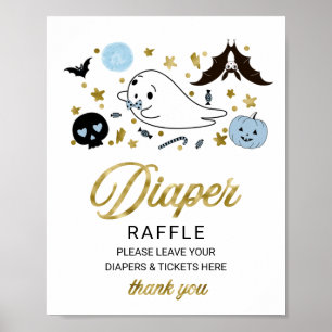 Schönes Halloween Baby Duschdusche Windeln Raffle  Poster