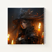 Schönes Halloween-Female, Phantastisches Portrait Notizblock (Rückseite)