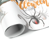 Schönes Halloween-Muster Geschenkpapier (Rolleneckpunkt)