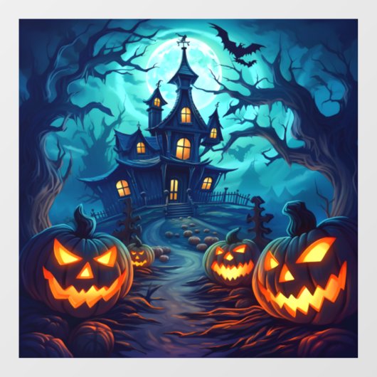 Schönes Halloween Night Window Cling Fensteraufkleber (Blatt)