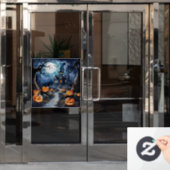 Schönes Halloween Night Window Cling Fensteraufkleber (Büro Tür)