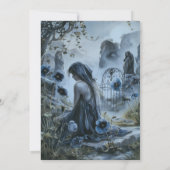 Schönes Halloween-Party für den weiblichen Friedho Einladung (Rückseite)