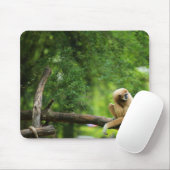 Schönes, handgefertigtes Gibbon auf einem Baum Mousepad (Mit Mouse)