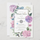 Schönes handgemaltes Hydrangea-Brautparty Einladung (Vorderseite)