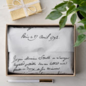 Schönes handgeschriebenes französisches Skript Par Seidenpapier (Geschenk)