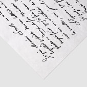 Schönes handgeschriebenes französisches Skript Par Seidenpapier (Ausschnitt)