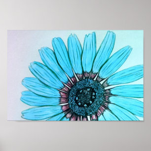 Schönes handgezeichnetes Blume Design Poster