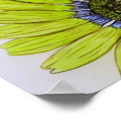 Schönes handgezeichnetes Blume Design Poster (Ecke)