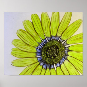 Schönes handgezeichnetes Blume Design Poster