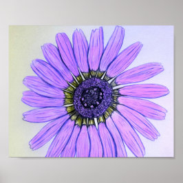 Schönes handgezeichnetes Blume Design Poster