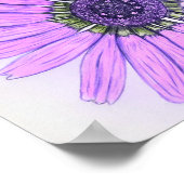 Schönes handgezeichnetes Blume Design Poster (Ecke)