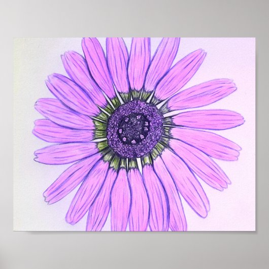 Schönes handgezeichnetes Blume Design Poster (Vorne)