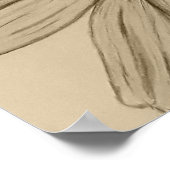 Schönes handgezeichnetes Blume Poster (Ecke)