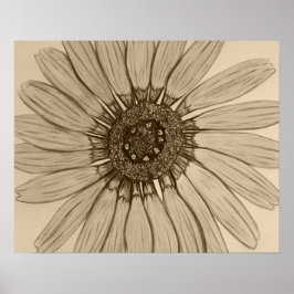 Schönes handgezeichnetes Blume Poster