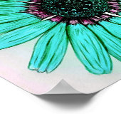 Schönes handgezeichnetes Blume Poster (Ecke)