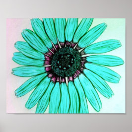 Schönes handgezeichnetes Blume Poster