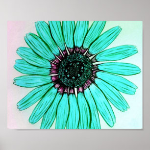 Schönes handgezeichnetes Blume Poster