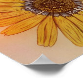 Schönes handgezeichnetes Blume Poster (Ecke)