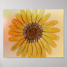 Schönes handgezeichnetes Blume Poster