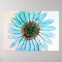 Schönes Handgezeichnetes Blume Poster