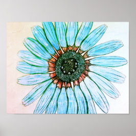 Schönes Handgezeichnetes Blume Poster