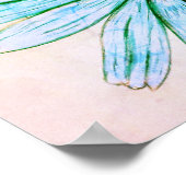 Schönes Handgezeichnetes Blume Poster (Ecke)