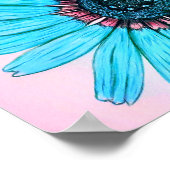 Schönes Handgezeichnetes Blume Poster (Ecke)