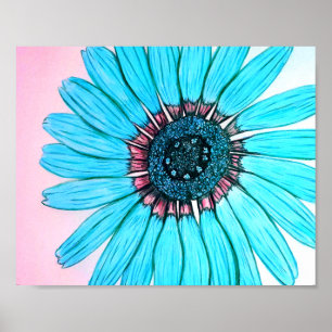 Schönes Handgezeichnetes Blume Poster