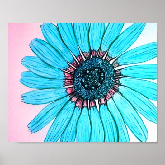 Schönes Handgezeichnetes Blume Poster (Vorne)